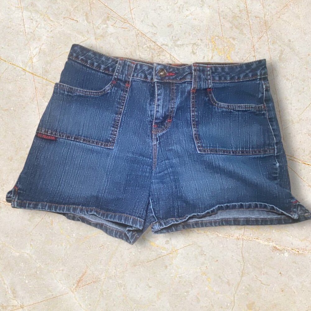 U.S. Polo Assn. Girls Denim Shorts Size 13/14‎ With Pockets & Contrast Stitching
